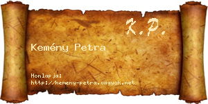 Kemény Petra névjegykártya